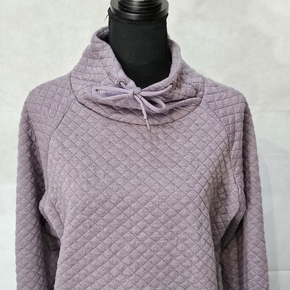 GreenTea Purple Pullover Sweatshirt 84% Polyester 14% Rayon 2% Spandex Sz M - Picture 3 of 7